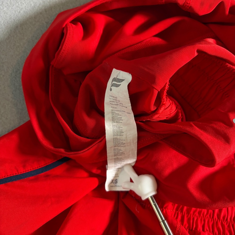 Fabletics Red Racerback Athletic Romper Womens Xs - image 3